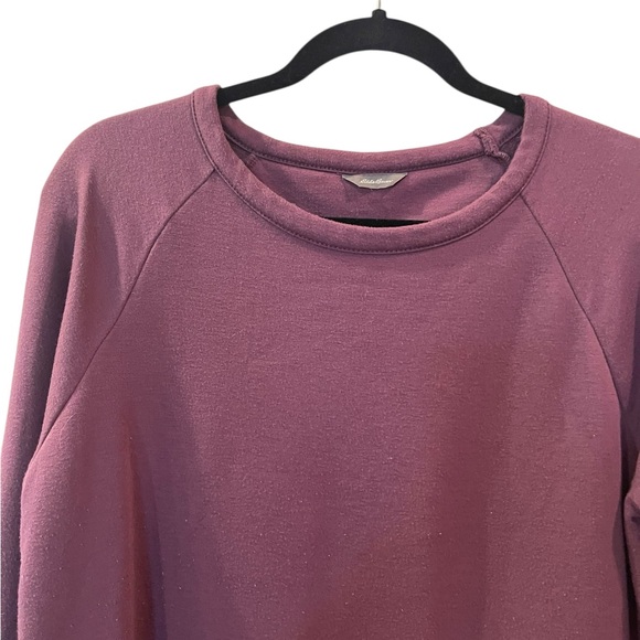 Eddie Bauer Women’s Purple Pullover Sweatshirt Soft Crew Neck Size: Large - Picture 3 of 5